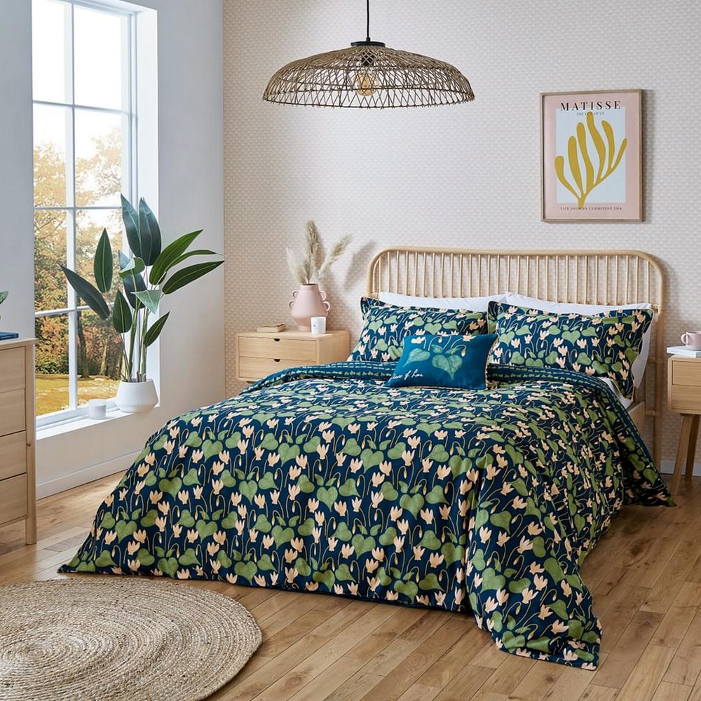 Flower Of Love Floral Bedding by Scion in Midnight Blue